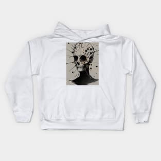 Death Mask Illustration Kids Hoodie